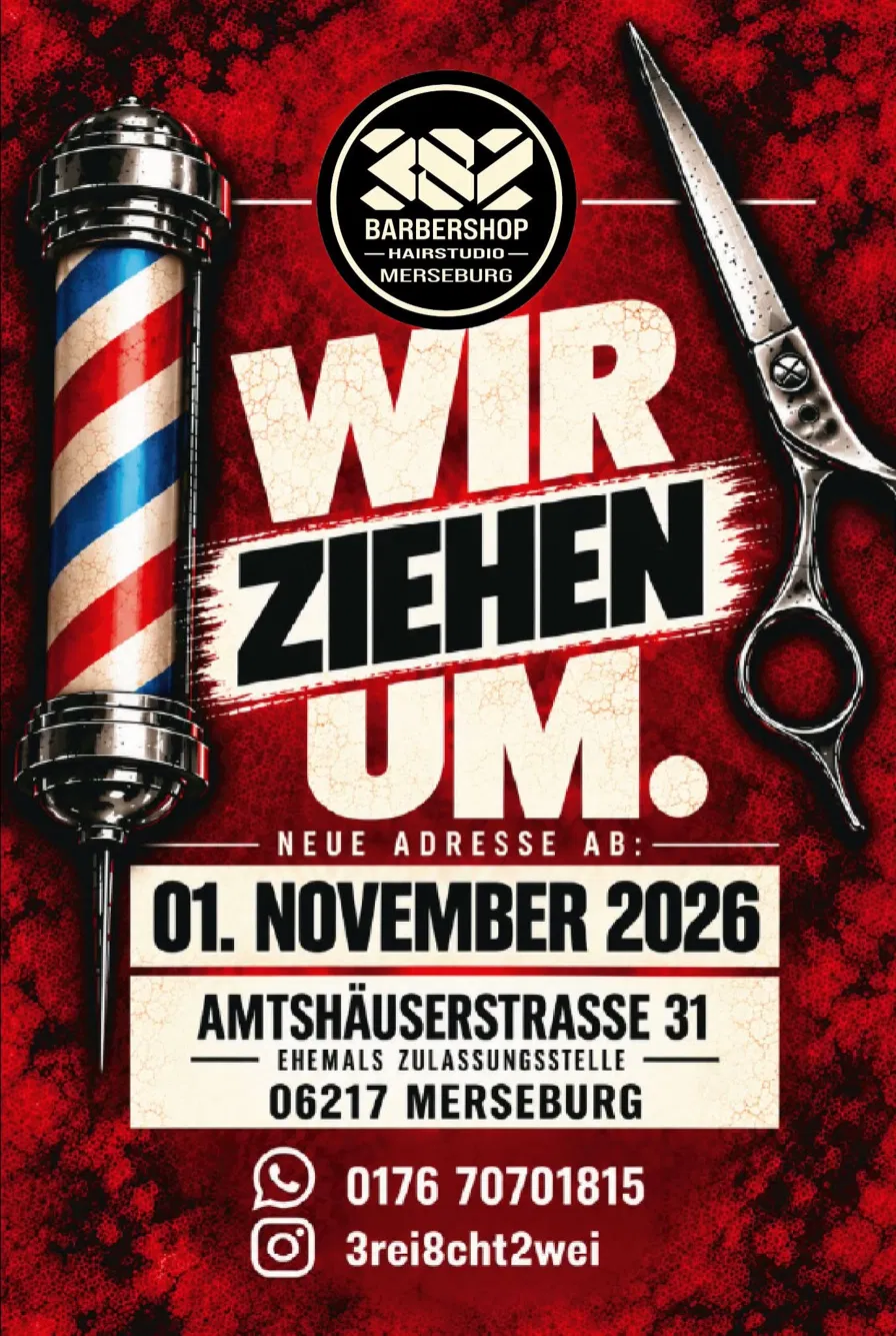 Wir ziehen um: ab 01.11.2026 in der Amtshäuserstraße 31, 06217 Merseburg